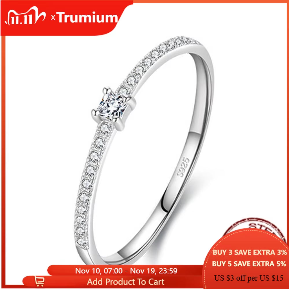 Trumium™ Eternal Spark 925 Sterling Silver Jewelry Set – Pure Elegance for Love That Lasts